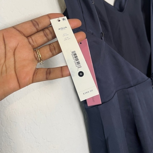 Aqua One Shoulder Maxi Evening Dress - Picture 9 of 11